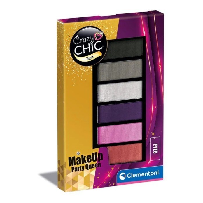 Zestaw kosmetyków do makijażu dla dziewczynek - Paleta dla dzieci do makijażu - Crazy Chic Clementoni
